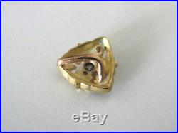 Pendentif triangulaire or 18 cts diamant style Louis XV Ancienne épingle cravate