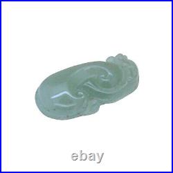 Pendentif vague océanique en jade naturel sculpté volant sur Luyi n542