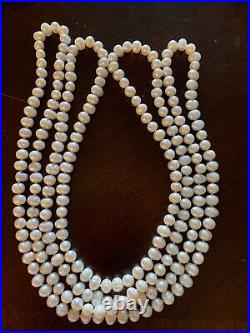 Perles d'eau douce antiques 64 pouces