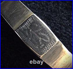 Rare Antique Argent Manucure Instruments/Couteau-avec pince à épiler