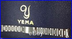 Rare Bracelet Acier Vintage Montre Ancienne Yema Acier 19mm Superman Complet