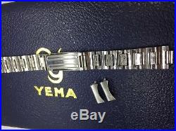 Rare Bracelet Acier Vintage Montre Ancienne Yema Acier 19mm Superman Complet