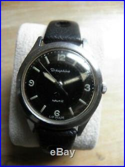 Rare Montre Ancienne Lip Dauphine Nautic. Lip Made. Diving Watch