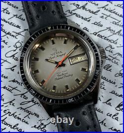 Rare Montre Ancienne Vintage Watch Plongée Diver Yema Super Navygraf Electronic