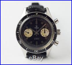 Rare Montre Ancienne Yema Daytona Valjoux 92 Panda Vintage Chronograph First