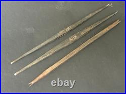 Rare Vintage Ancien Fer Riche Patine Xhx Montre / Bijoux De Outil, Ensemble 3 Pcs