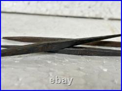 Rare Vintage Ancien Fer Riche Patine Xhx Montre / Bijoux De Outil, Ensemble 3 Pcs