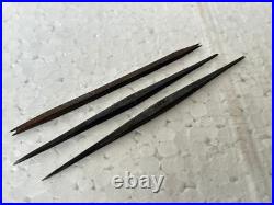 Rare Vintage Ancien Fer Riche Patine Xhx Montre / Bijoux De Outil, Ensemble 3 Pcs