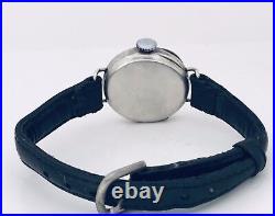 Rare montre-bracelet mécanique antique Eterna pendentif argent fil de tranchée lug