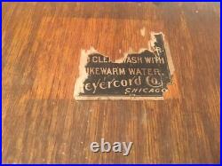 Rare montre de poche antique Elgin panneau publicitaire litho sur bois