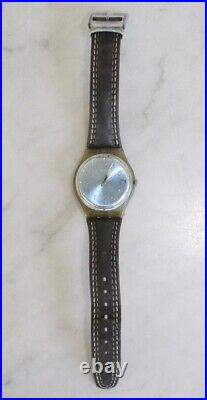 SWATCH Blue Choco Watch. GM415 Leather Strap AG 2003 Works