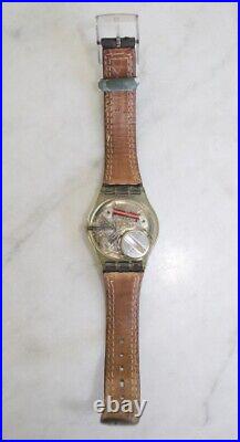 SWATCH Blue Choco Watch. GM415 Leather Strap AG 2003 Works