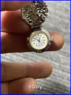 Seiko Ring Watch Remontage Main Ancien Fonctionne Rare Bijoux Montre