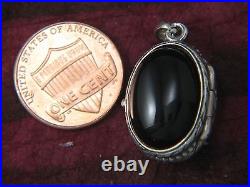 Serrure antique ovale victorien 2 photos argent sterling cornaline par Michael B