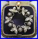 Somptueux-pendentif-ancien-XIX-couronne-fleurs-diamants-Or-18-carats-argent-6g-01-jhdf