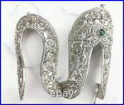 Superbe Antique Tibetan Silver figurées Cuff Bracelet Bangle