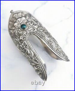 Superbe Antique Tibetan Silver figurées Cuff Bracelet Bangle