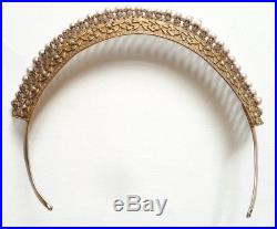 Tiare Peigne diadème 19e siècle comb tiara peineta bijou ancien couronne