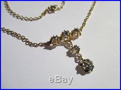 Très beau collier ancien négligé Diamants Or 18 carats French gold 18K 750