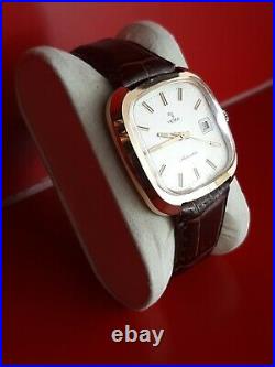 Très belle ancienne montre homme YEMA montre vintage pl Or TBE fonctionne 37mm