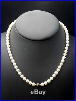 Très joli collier ancien perle de culture et Tahiti fermoir or 18K