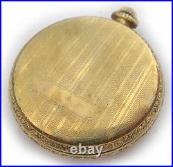 VINTAGE ancien Stratford Gold Tone Collectible POCKET WATCH SWISS MADE MECHANICAL