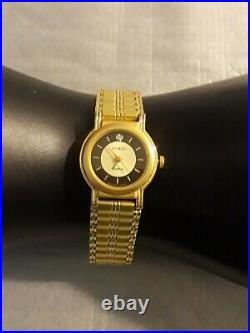 Vintage Adolfo 262 Y 481 S. S. Band Woman's Watch Runs With Crystal Used