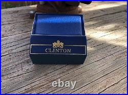 Vintage Clinton Worldtime Montgomery Ward automatique 25J avec boîte d'origine FONCTIONNE