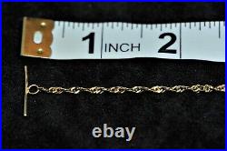Vintage Rare 14k Handmade Bracelet ou Bouton Trou Montre de poche porte-antique