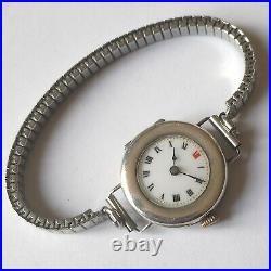 Working 1919 London silver Hallmarked Watch Trench Style Montre-bracelet antique